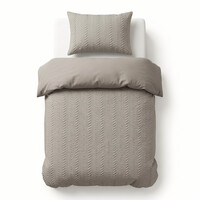 Sleeptime Dekbedovertrek Curve 3D Taupe/Grijs