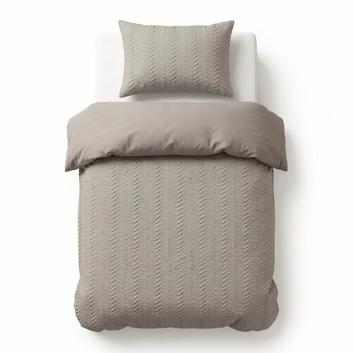 Sleeptime Dekbedovertrek Curve 3D Taupe/Grijs