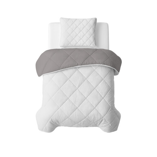 Sleeptime Lazy Dekbed Uni Beige/Grijs Met Kussensloop/kussenslopen