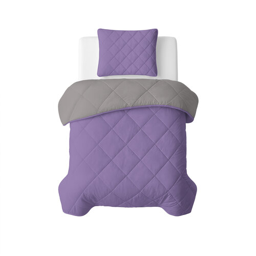 Sleeptime Lazy Dekbed Uni Lavendel - Taupe/Grijs Met Kussensloop/kussenslopen
