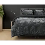 Dreamhouse Dekbedovertrek Crushed Velvet Cotton Volcanic Antraciet 140 x 220