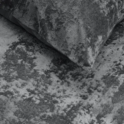 Dreamhouse Dekbedovertrek Crushed Velvet Cotton Volcanic Antraciet 140 x 220