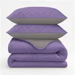Sleeptime Lazy Dekbed Uni Lavendel - Taupe/Grijs Met Kussensloop/kussenslopen