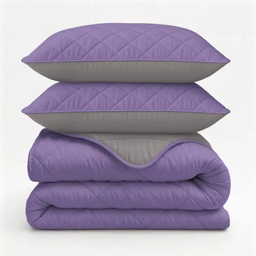 Sleeptime Lazy Dekbed Uni Lavendel - Taupe/Grijs Met Kussensloop/kussenslopen