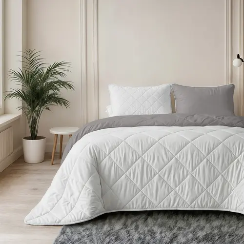 Sleeptime Lazy Dekbed Uni Beige/Grijs Met Kussensloop/kussenslopen