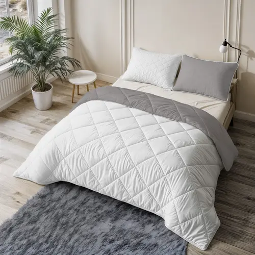 Sleeptime Lazy Dekbed Uni Beige/Grijs Met Kussensloop/kussenslopen
