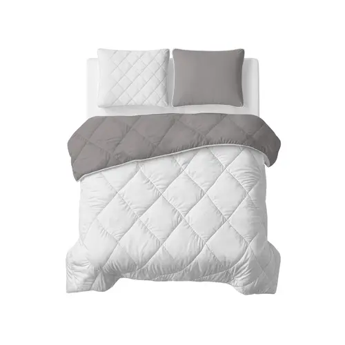 Sleeptime Lazy Dekbed Uni Beige/Grijs Met Kussensloop/kussenslopen