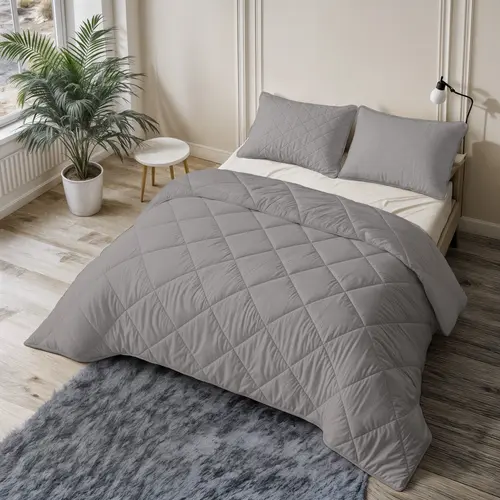 Sleeptime Lazy Dekbed Uni Grijs Met Kussensloop/kussenslopen
