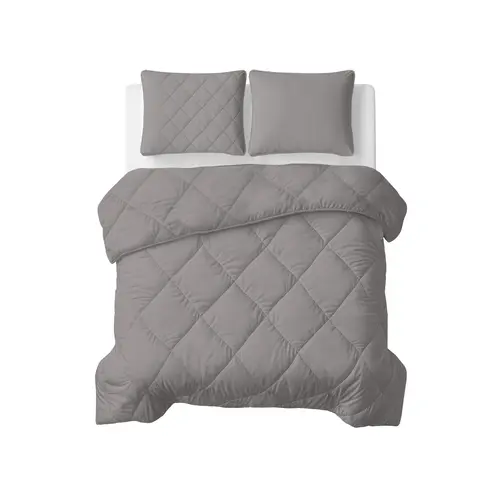 Sleeptime Lazy Dekbed Uni Grijs Met Kussensloop/kussenslopen