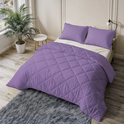 Sleeptime Lazy Dekbed Uni Lavendel Met Kussensloop/kussenslopen