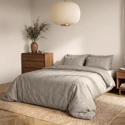 Sleeptime Dekbedovertrek Curve 3D Taupe/Grijs