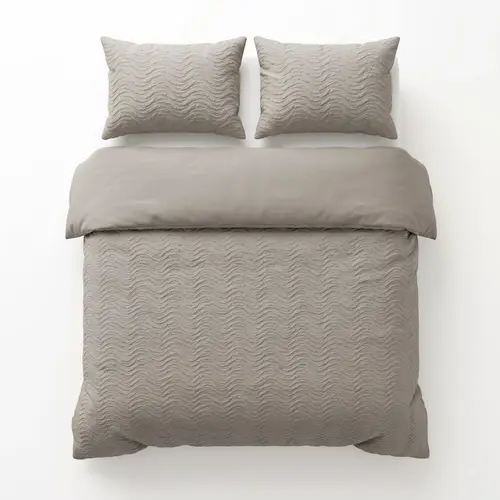 Sleeptime Dekbedovertrek Curve 3D Taupe/Grijs