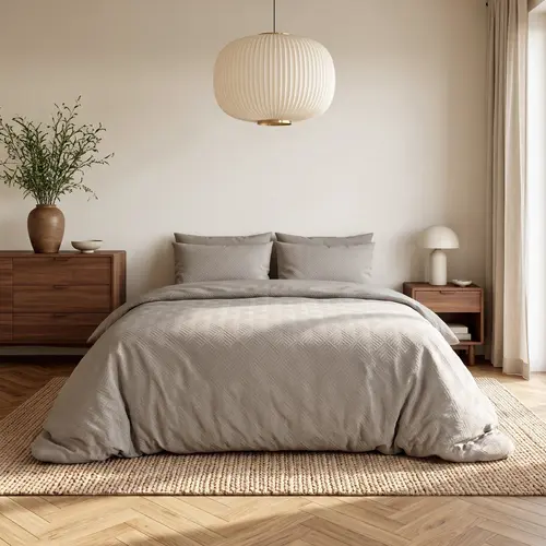 Sleeptime DekbedovertrekModern Geo 3D Taupe/Grijs