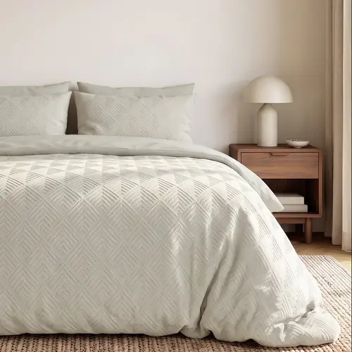 Sleeptime Dekbedovertrek Modern Geo 3D Cream