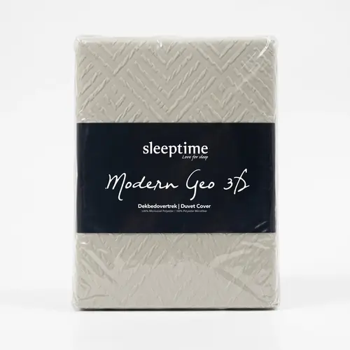 Sleeptime Dekbedovertrek Modern Geo 3D Cream