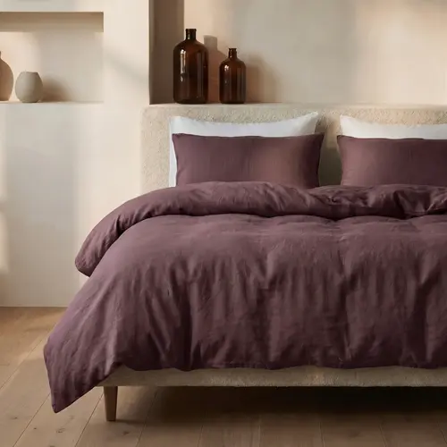 Dreamhouse Dekbedovertrek Stone Washed Burgundy