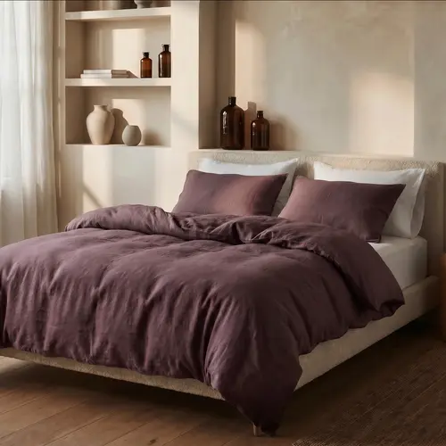 Dreamhouse Dekbedovertrek Stone Washed Burgundy