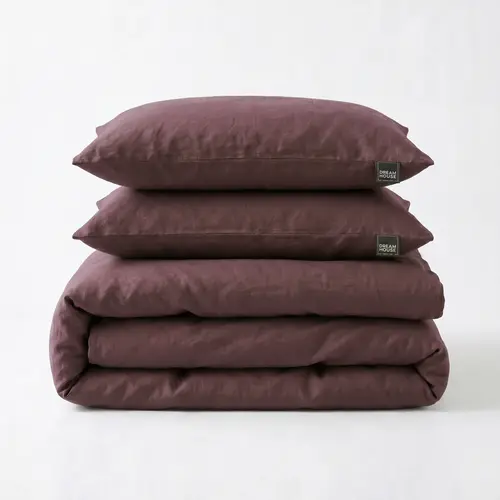 Dreamhouse Dekbedovertrek Stone Washed Burgundy