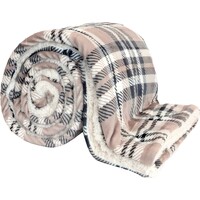 Unique living Plaid Larsson 150x200cm taupe/black