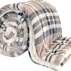 Unique living Plaid Larsson 150x200cm taupe/black