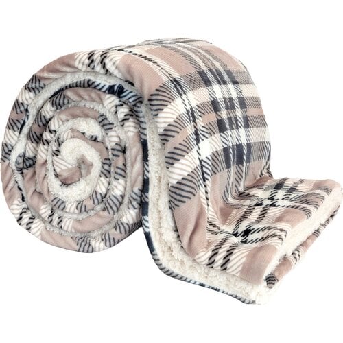 Unique living Plaid Larsson 150x200cm taupe/black