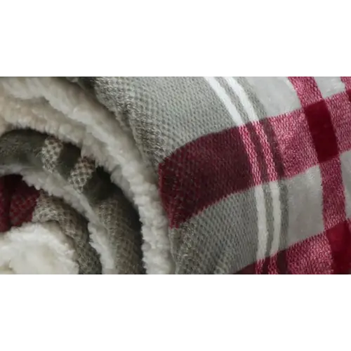 Unique living Plaid Larsson 150x200cm grey/red