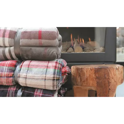 Unique living Plaid Larsson 150x200cm grey/red