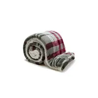 Unique living Plaid Larsson 150x200cm grey/red