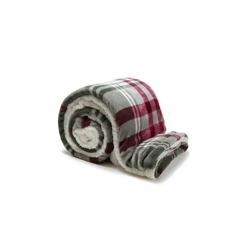 Unique living Plaid Larsson 150x200cm grey/red