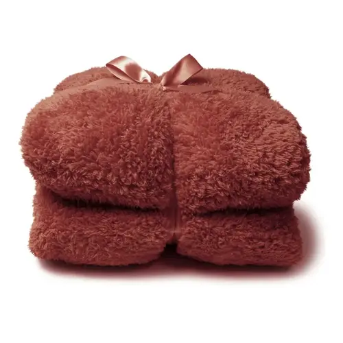 Unique living Plaid Teddy 150x200cm marsala