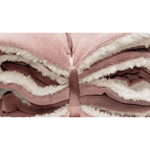 Unique living Plaid Lars 150x200cm old pink