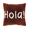 Unique living Kussen Hola 45x45cm marsala