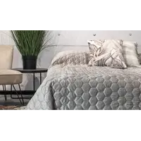 Unique living Bedsprei Peggy 170x220cm light grey