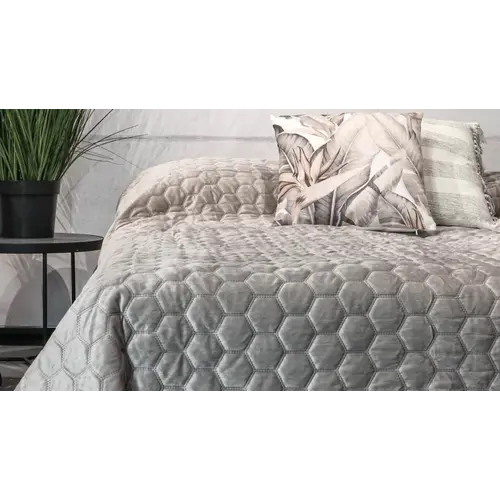 Unique living Bedsprei Peggy 170x220cm light grey