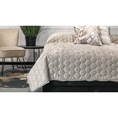 Unique living Bedsprei Peggy 170x220cm dove white