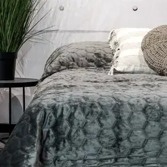 Unique living Bedsprei Peggy 170x220cm dark grey