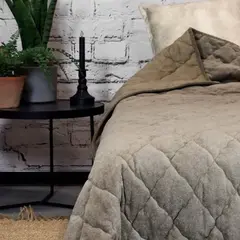 Unique living Bedsprei Jenny 170x220cm taupe