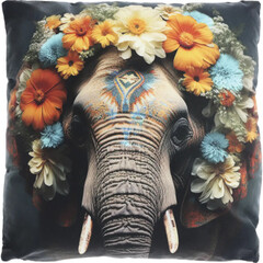 Unique living Kussen Winter tropical print 45x45cm dessin 3