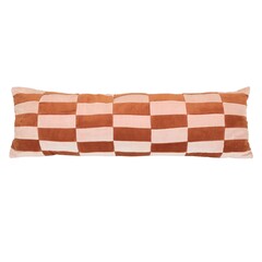 Unique living Kussen Lou 30x90cm Terracotta/zacht zalmroze