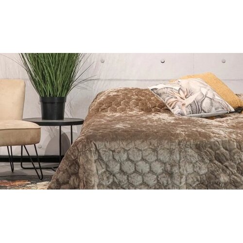Unique living Bedsprei Peggy 170x220cm taupe