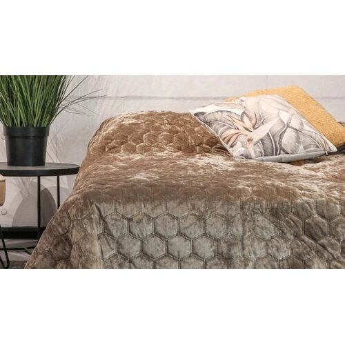 Unique living Bedsprei Peggy 170x220cm taupe
