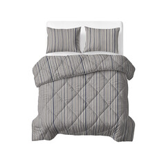 Sleeptime Lazy Dekbed Katoen Stripy Beige/Blauw