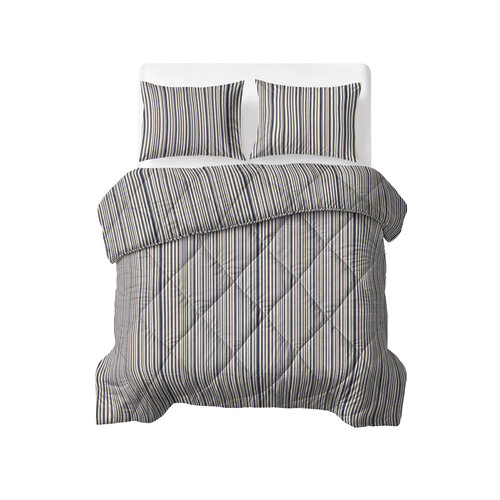 Sleeptime Lazy Dekbed Katoen Stripy Beige/Blauw
