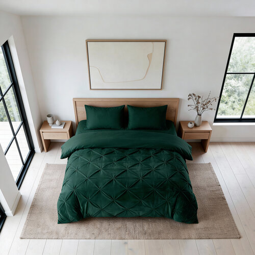 Sleeptime Lazy Velvet Pintuck Groen