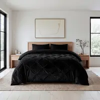 Sleeptime Lazy Velvet Pintuck Zwart