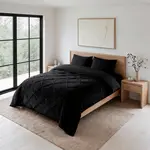 Sleeptime Lazy Velvet Pintuck Zwart