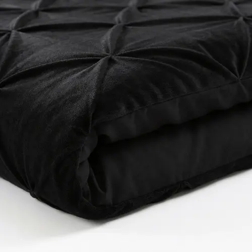 Sleeptime Lazy Velvet Pintuck Zwart