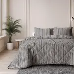 Sleeptime Lazy Dekbed Katoen Stripy Beige/Blauw