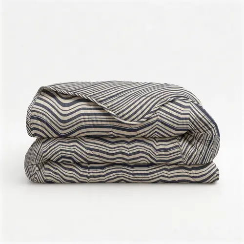 Sleeptime Lazy Dekbed Katoen Stripy Beige/Blauw