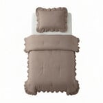 Sleeptime Lazy Dekbed Ruffles Taupe